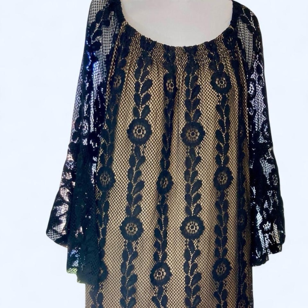 Black Lace Overlay Dress John Paul Richard M